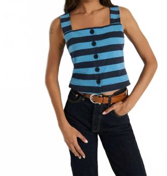 Nation Ltd Joni Stripe Tank Top In Rugby Stripe