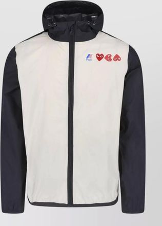 Comme Des Gar&ccedil;ons hooded sweatshirt color block zip pockets