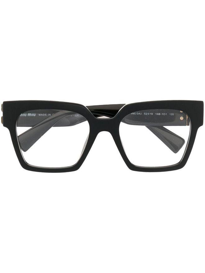 square frame glasses - Black