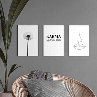 Reinders home24 Wandbilder Set Modern Art Pusteblume