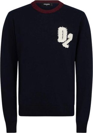 Dsquared2 Heren, Truien, Blauw, Maat: XL Wol