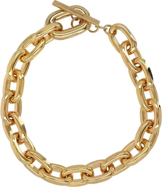 Paco Rabanne Gold Polished Interlocking Oval Link Bracelet