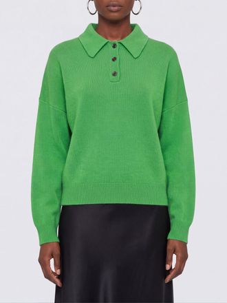 Lisa Yang Polo in maglia relaxed fit in puro cashmere con maniche lunghe
