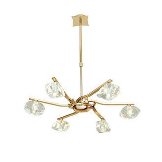 Netlighting Alfa Telescopic Semi Flush Convertible 6 Light G9 French Gold
