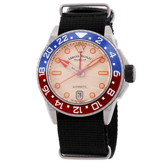 Armand Nicolet JSH GMT Automatic Mens Watch A487RGN-KO-BN24481AANN