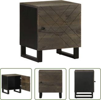 vidaXL vidaXL Comodino in legno massello - Comodino Nero 40x33x46 cm in Legno Massello di Mango