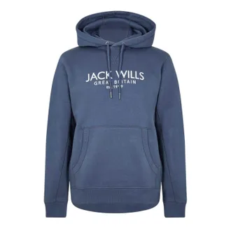 Jack Wills Heren Batsford Logo Hoodie (Indigo)