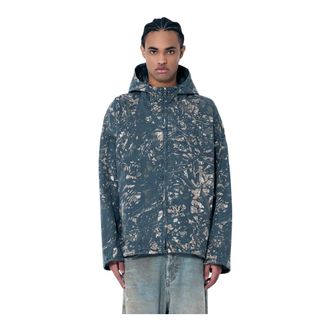 Diesel J-Lint Hooded Jacket - male - Diesel - Light Jackets - Multicolor - XL - Jackets