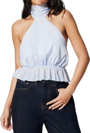 Kiki De Montparnasse Georgette Halter Top in Glace at Nordstrom, Size X-Small