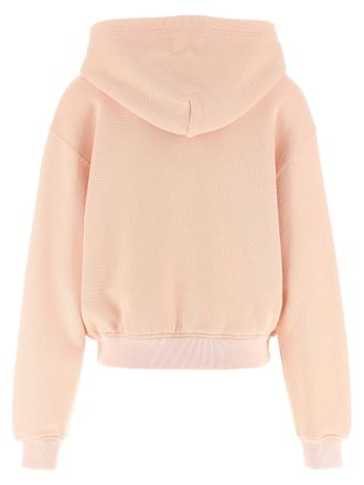 Dolce & Gabbana Logo-Embroidered Honeycomb Cotton Hoodie - Blush
