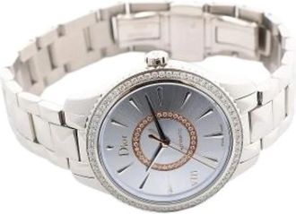 Dior Pre-owned Montaigne Horloge - Dames - Vintage Horloges - Blauw - ONE Size - Vintage
