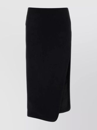 Ann Demeulemeester felted skirt with velvet texture and asymmetric hem