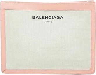 Balenciaga Pre-owned Clutches, female, Beige, Size: ONE SIZE Pre-owned Canvas clutches