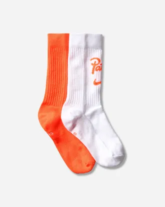Nike Netherlands x Patta Everyday Essential Crew Socks White / Hyper Crimson