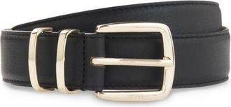 BOSS Leather belt with twin metal keeper