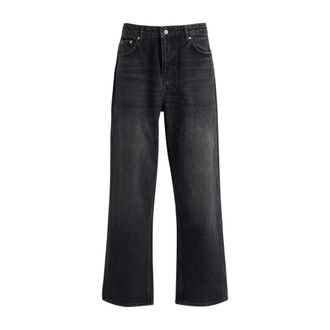 Represent Straight Jeans, male, Black, Size: W34 R3 Baggy Denim