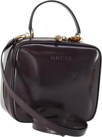 Gucci Pre-owned Handbags, female, Purple, Size: ONE SIZE Pre-owned Coated Canvas Handbag