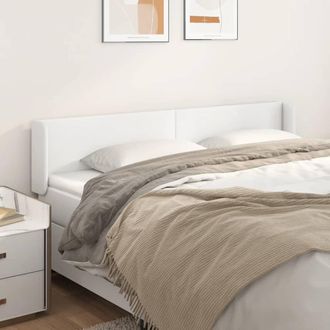 vidaXL Cabecero De Cuero Sint&eacute;tico Blanco 163x16x78/88 Cm Vidaxl