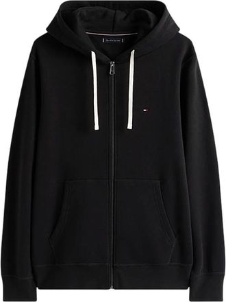 Tommy Hilfiger Zip-through Sweatshirt - Heren - Vesten met rits - Zwart - L - Katoen - Hoodies & sweatvesten