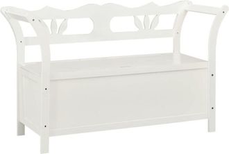 vidaXL Vidaxl - Bench White 107x45x75.5 cm Solid Wood Fir