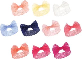 Hudson Baby 10Pk Lace Headbands in Periwinkle Yellow Pink Coral at Nordstrom