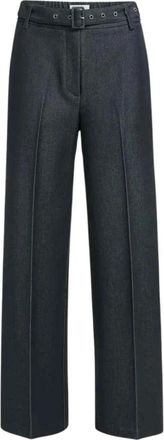 YaYa Pantalones Anchos Tejidos - Trousers - Mujer - Negro - M