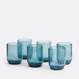 La Redoute Interieurs Set van 6 waterglazen in bubbelglas, FARAJI