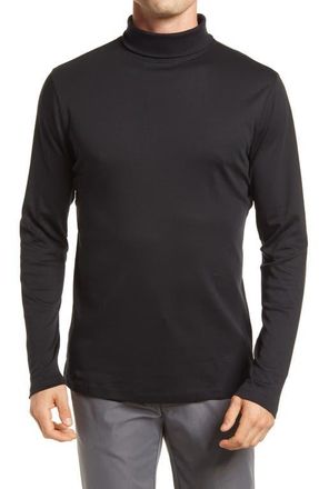 Robert Barakett Georgia Cotton Turtleneck in Black at Nordstrom, Size Xx-Large