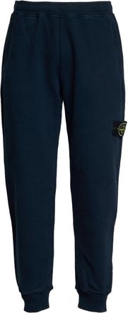 Stone Island Comfortabele katoenen sweatpants in blauw - Heren - Sweatpants - Blauw - L - Katoen - Broeken