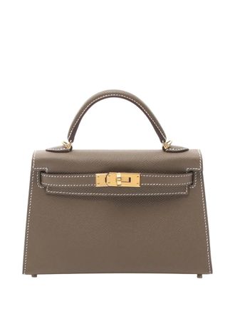 Herm&egrave;s 2025 Epsom Mini Kelly II Sellier handbag - Marrone