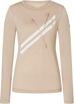 super.natural Kryssede Ski L/S Longsleeve f&uuml;r Damen | beige