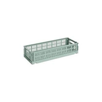 HAY Basket Colour Crate - Green - Recycled polypropylene - Designer Hay Studio