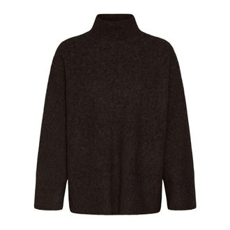 Inwear Guna Highneck Knit - Dames - Coltruien - Bruin - XL - Wol - Truien & Vesten
