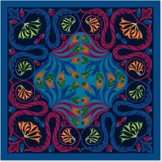 Etro Woll- und Kaschmirtuch mit Jugenstil-Print