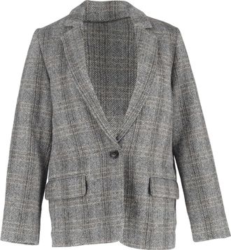 Isabel Marant Isabel Marant Pre-owned Womens Etoile Single-Breasted Herringbone Blazer in Grey Wool - Size IT 38 (Womens)