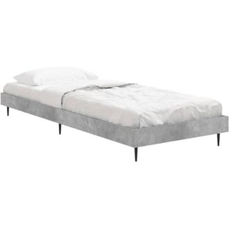 vidaXL Estructura De Cama Madera De Ingenier&iacute;a Gris Hormig&oacute;n 75x190 Cm Vidaxl
