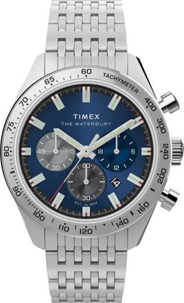 Timex Waterbury Traditionele Zilveren Horloge voor Heren TW2Y18500
