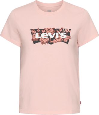 Levi's T-Shirt LEVIS THE PERFECT TEE, Damen, Gr. XS (34), lse floral batwing peachskin, Single Jersey, Obermaterial: 100% Baumwolle, bedruckt, normal, Rundha