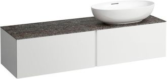 Laufen Il Bagno Alessi Cajonera, Encimera De Piedra Marrone - Laufen