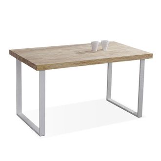 OEM Mesa De Comedor Natural Roble Salvaje - Blanco 140x80