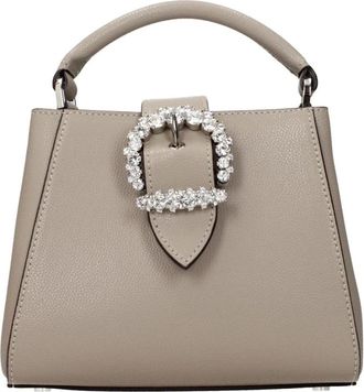 Jimmy Choo London Cherisi Handtas met Versierde Gesp - Dames - Handtassen - Grijs - ONE Size - Leer - Tassen