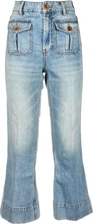 Zimmermann Dames, Jeans, Blauw, Maat: W25 Katoen