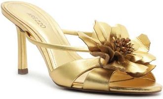 Arezzo Daisy Mid Slide Sandal in Gold at Nordstrom, Size 7.5