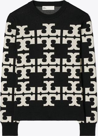 Tory Burch Womens Wool Logo Sweater, size XS