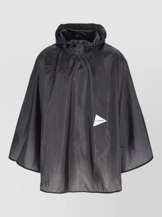 And Wander hooded lightweight coat printed back waterproof