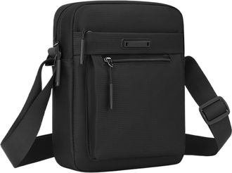 Generic Compatible For Mens Multifunctional Shoulder Bag Briefcase Durable Oxford Cloth Business Tote with Multiple Compartments(Black)