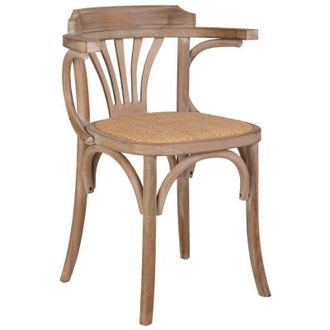 Wanderlust Deco Wanderlust Deco - Silla De Madera Y Asiento De Rat&aacute;n 40x40x80h Cm