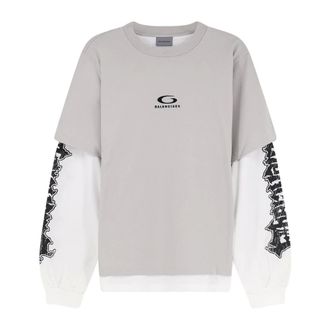 Balenciaga Hybrid Double T-Shirt - male - Balenciaga - Sweatshirts - Gray - L - Sweatshirts & Hoodies
