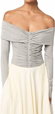 The Line By K Womens Lunar Bodysuit In Heather Gray