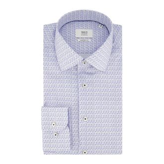 Eterna Heren, Overhemden, Blauw, Maat: XL Katoen